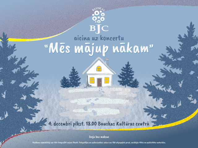 Aicinām uz Ziemassvētku laika koncertu “Mēs mājup nākam”