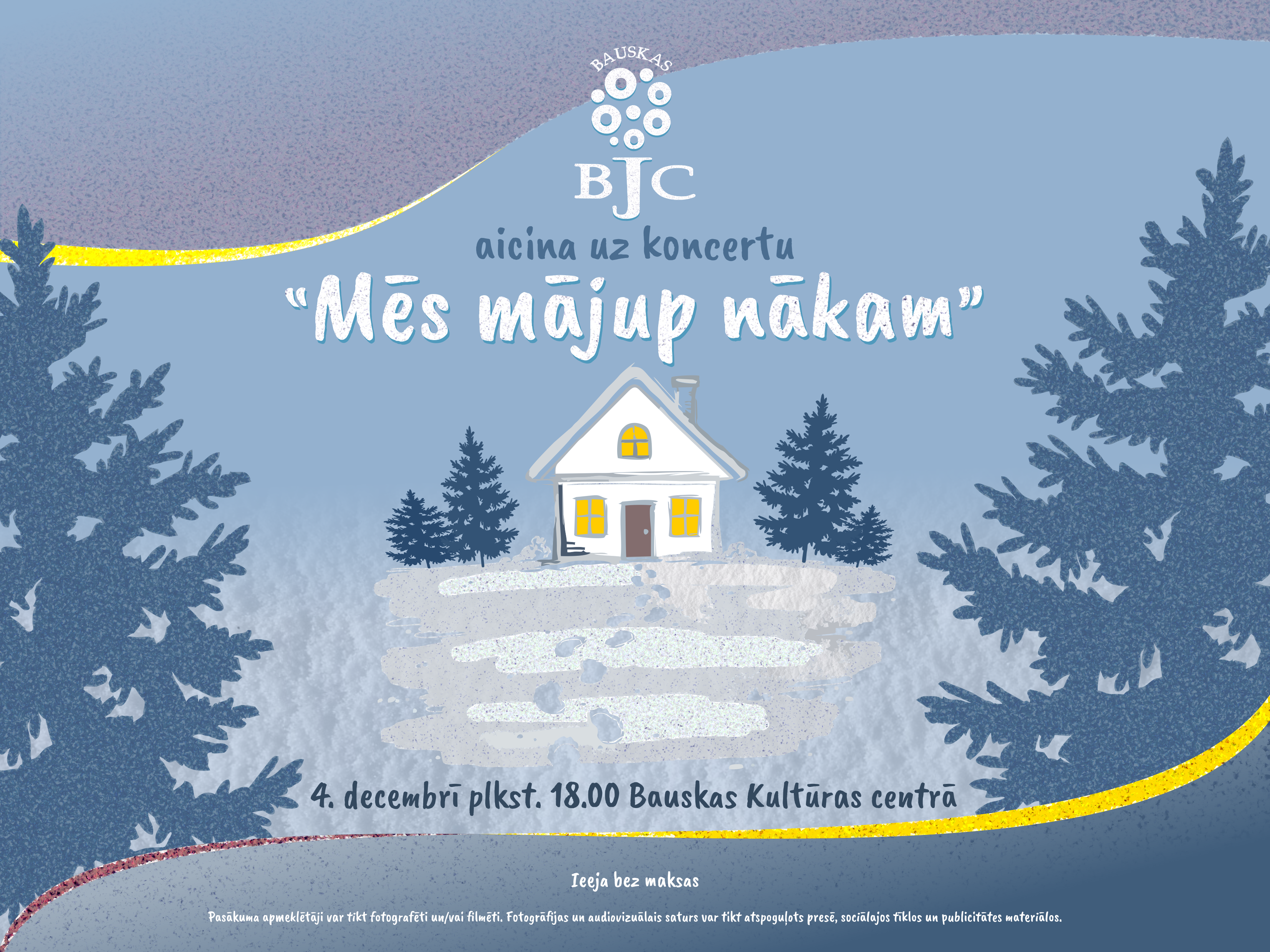 Aicinām uz Ziemassvētku laika koncertu “Mēs mājup nākam”