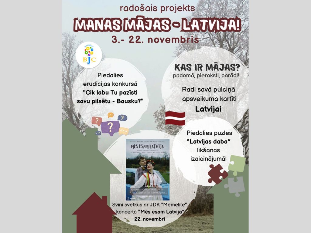Radošais projekts “Manas mājas – Latvija!” Radošais projekts “Manas mājas – Latvija!”