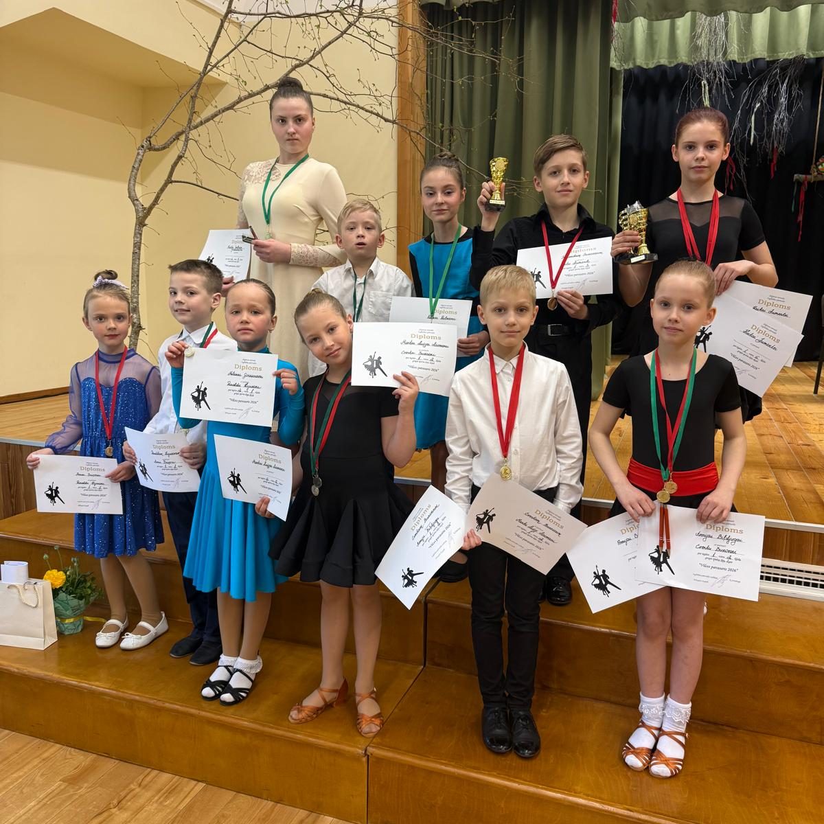 “Sporta dejas un ritmika” pulciņa audzēkņi veiksmīgi startējuši skatē “Vilces pavasaris 2026”